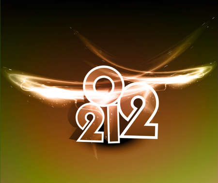 colorful new year 2012 beautiful designのイラスト素材