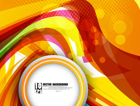 abstract design colorful new rainbow wave circle vectorのイラスト素材