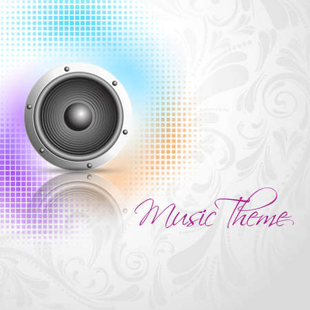 Vector colorful music background のイラスト素材