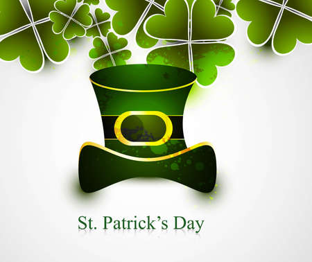  st patrick's day illustration with hat vectorのイラスト素材