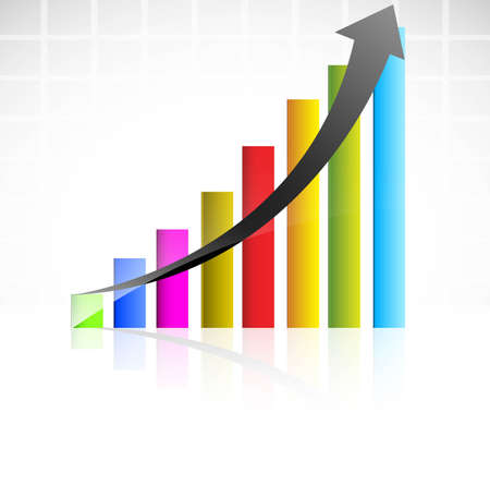 Increase diagram illustration vector designのイラスト素材