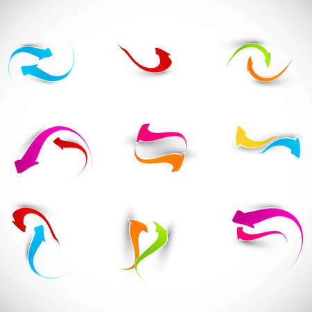 new business abstract arrow icons set vectorのイラスト素材
