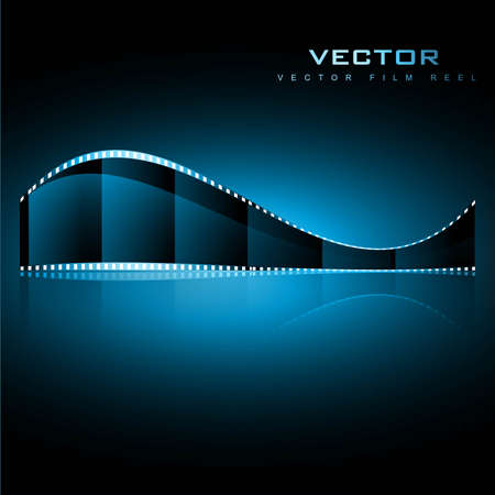 realistic vector shiny film reel illustrationのイラスト素材