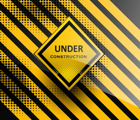 Under construction sign symbol style designのイラスト素材