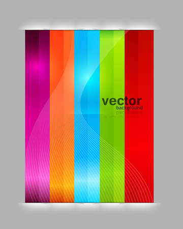 set of colorful rainbow background illustrationのイラスト素材
