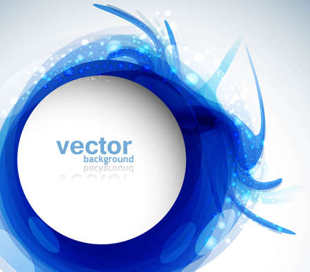 Abstract colorful blue circle background vectorのイラスト素材
