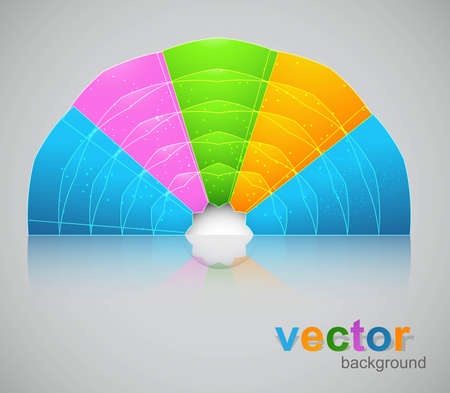 Abstract colorful rainbow circle background illustrationのイラスト素材