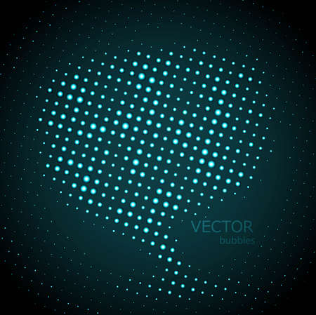 Vector halftone bright colorful speech bubblesのイラスト素材
