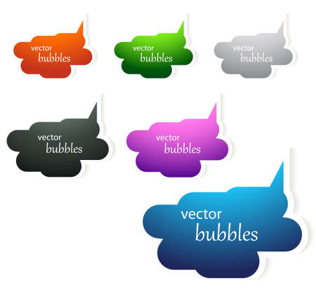 colorful speech bubble vector whit backgroundのイラスト素材