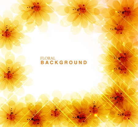 vector shiny beautiful flower background design artのイラスト素材