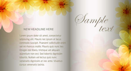 retro floral bright background for vintage vector illustrationのイラスト素材