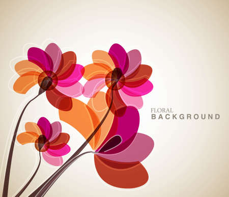 Abstract new colorful shiny flower pattern illustrationのイラスト素材