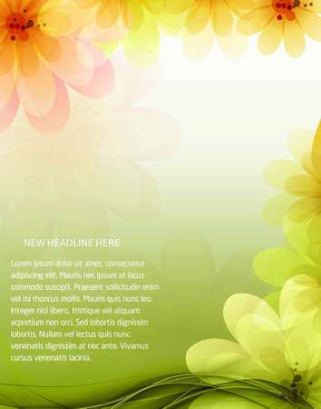 new colorful shiny floral composition vector backgroundのイラスト素材