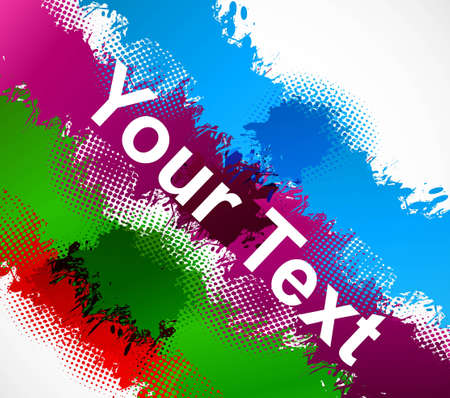 abstract colorful grunge design element vectorのイラスト素材