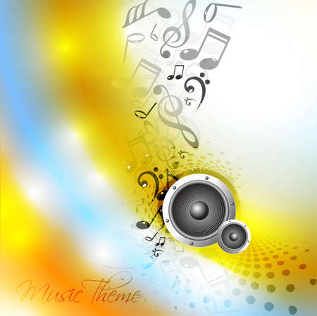 abstract bright colorful music background illustrationのイラスト素材