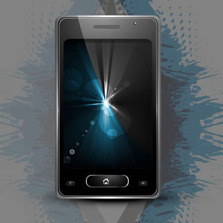 Abstract smart phone or mobile handset screen swirl wave grunge background vectorのイラスト素材