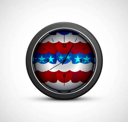 fourth of july watch designed with american flag のイラスト素材