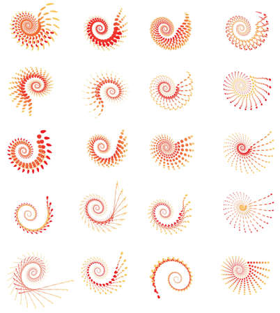 abstract colorful swirl halftone element designのイラスト素材