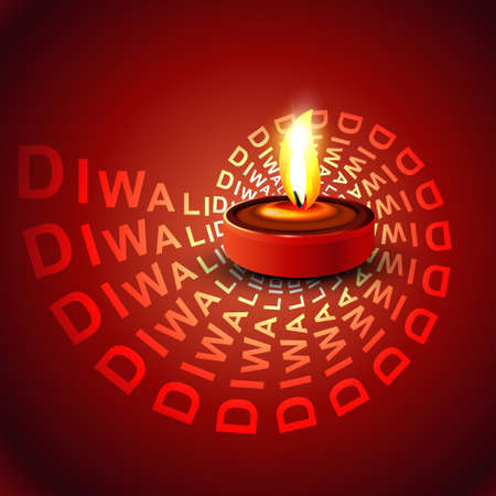 Stylish glowing colorful diwali beautiful diya background vectorのイラスト素材