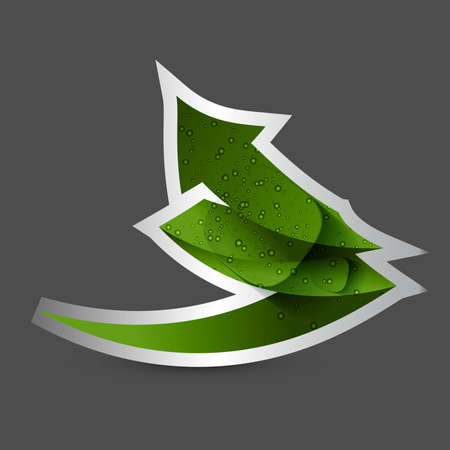 abstract shiny green colorful arrow のイラスト素材