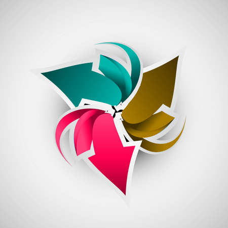 abstract colorful arrow Vector whit backgroundのイラスト素材