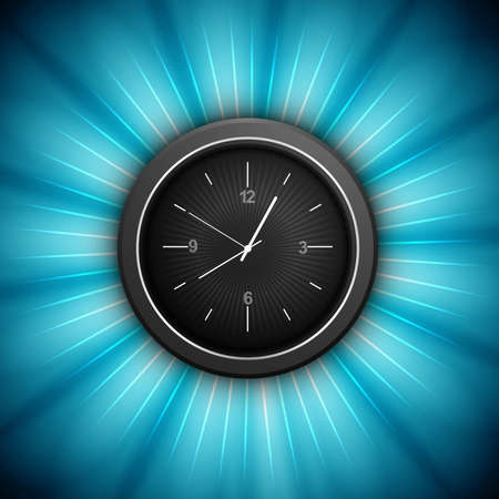 Clock single presentation blue colorful swirl circle background のイラスト素材