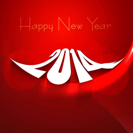 Fantastic Happy New Year 2014 celebration colorful design のイラスト素材