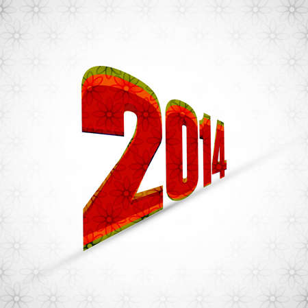 Crative 2014 Happy new year colorful celebration designのイラスト素材