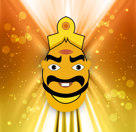 Happy Dussehra concept colorful background vector illustration のイラスト素材