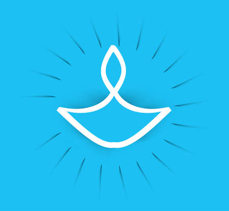  Diwali card blue colorful background vectorのイラスト素材