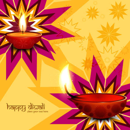 Stylish colorful diwali diya creative background vectorのイラスト素材