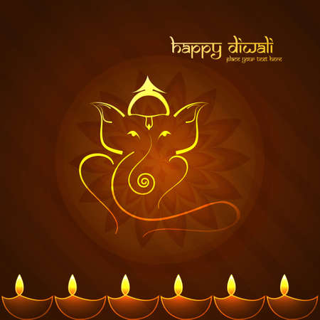 Beautiful Artistic colorful  Hindu Lord Ganesha のイラスト素材