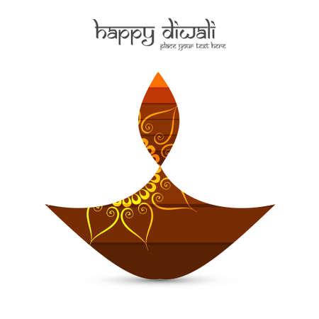 Beautiful celebration happy diwali background illustrationのイラスト素材