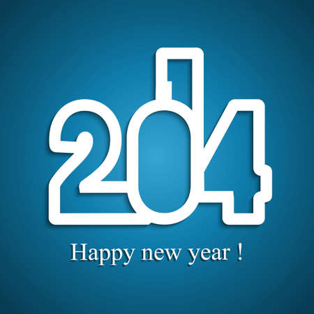  Happy new Year 2014 Beautiful celebration colorful designのイラスト素材