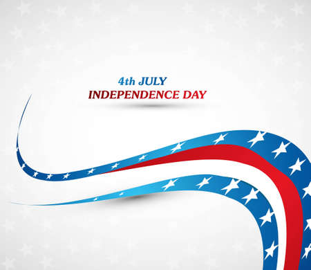 4th july american independence day fantastic flag wave backgroundのイラスト素材