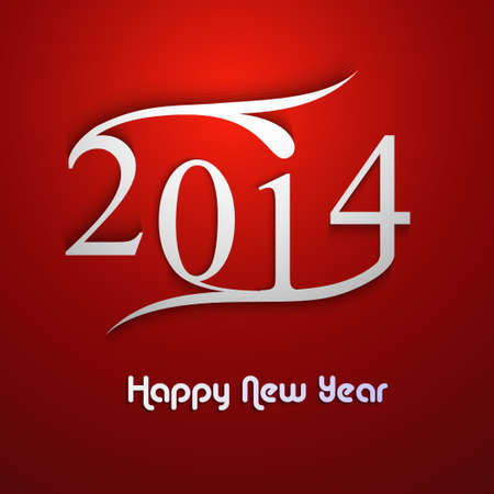 New year 2014 colorful creative design illustration のイラスト素材