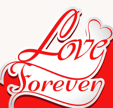 Beautiful Love forever stylish text colorful vectorのイラスト素材