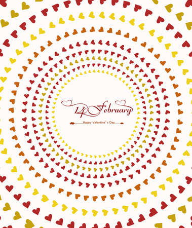 Beautiful card colorful for valentine's day stylish heart design vectorのイラスト素材