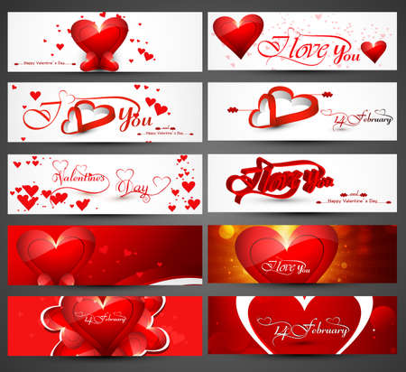 Beautiful header colorful for valentine's day banners design vectorのイラスト素材