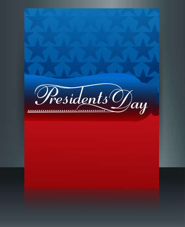 Brochure Template for United States of America in President Day vector designのイラスト素材
