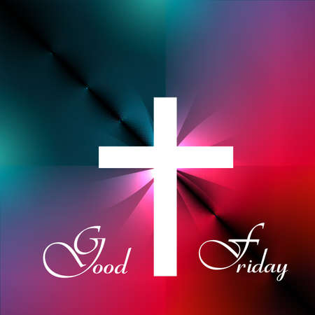 Good Friday Beautiful background Cross for colorful vector designのイラスト素材