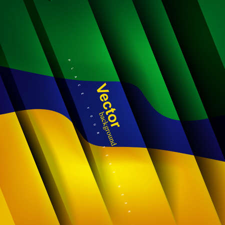 Brazil flag concept creative wave bright colorful background vectorのイラスト素材