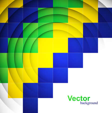 Beautiful Brazil flag concept colorful geometric texture background illustrationのイラスト素材