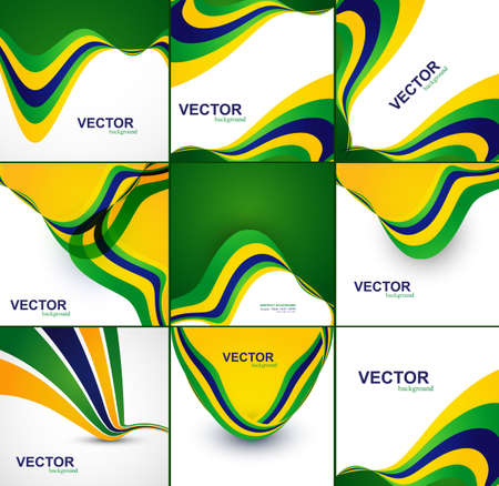 Brazil flag concept beautiful collection creative business wave presentation vector backgroundのイラスト素材