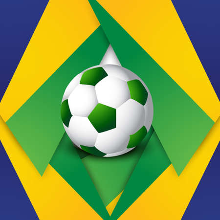 Soccer background colorful brazil flag concept stylish vectorのイラスト素材