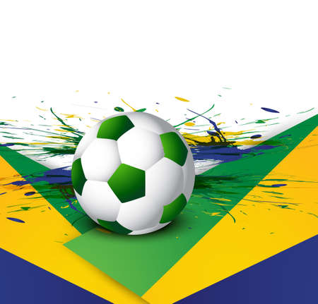 Beautiful texture background in Brazil flag concept soccer illustration vector のイラスト素材