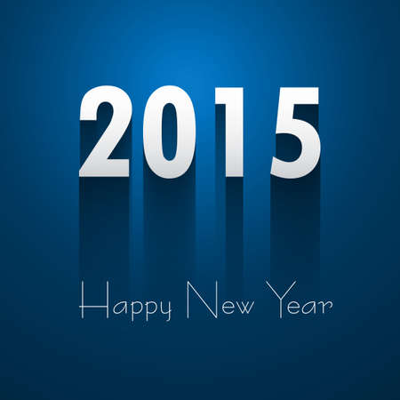 Happy New Year 2015 beautiful blue reflection colorful designのイラスト素材