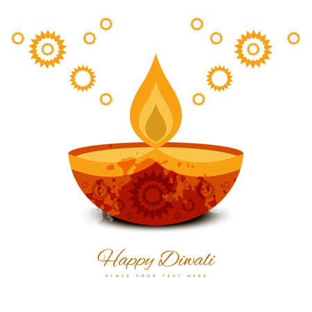 Beautiful diwali greeting card colorful background vectorのイラスト素材