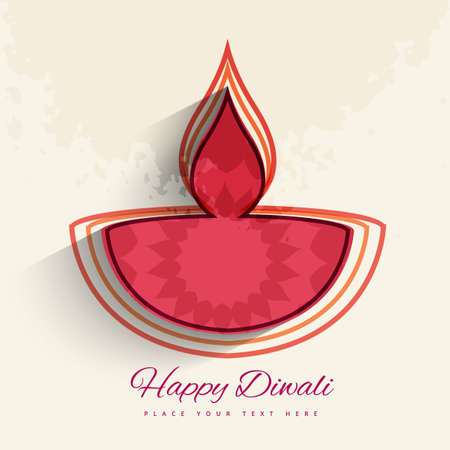 stylish colorful diwali diya isolated background design vectorのイラスト素材