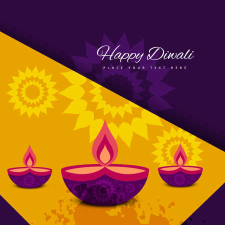 diwali colorfu card decorativel background Vectorのイラスト素材